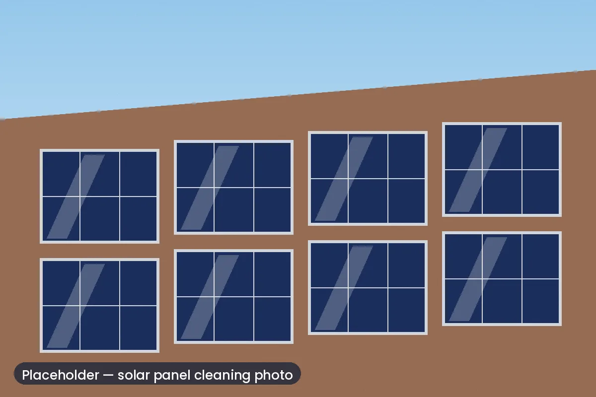 Rooftop solar panels gleaming after gentle professional cleaning in Southwest Florida